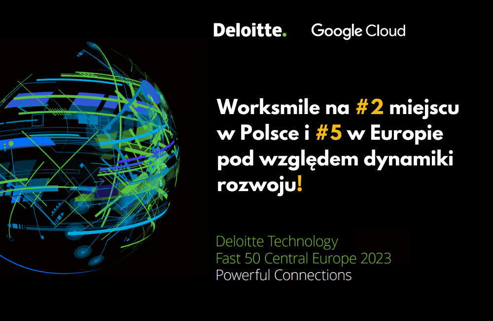 Worksmile na #2 miejscu w Polsce i #5 na świecie w Konkursie Technology Fast 50 Central Europe