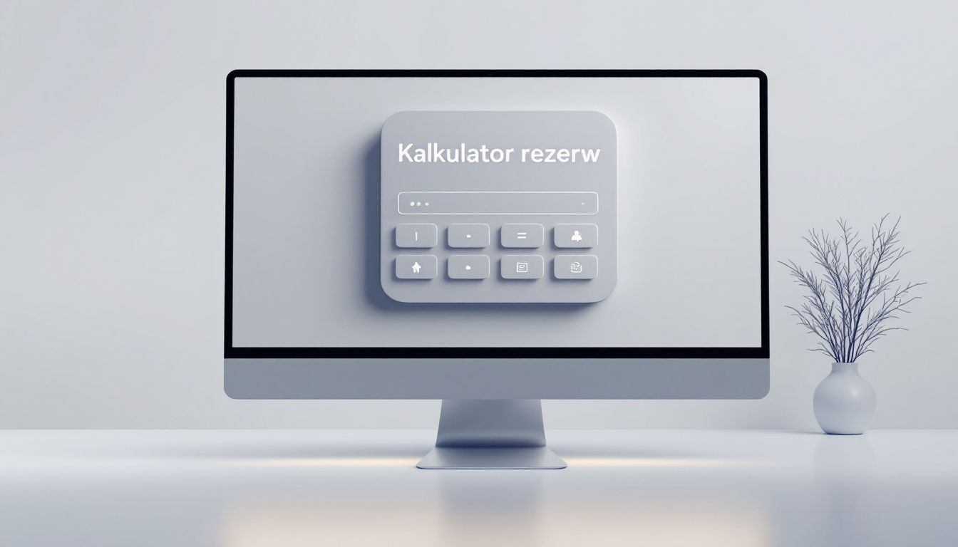 Kalkulator rezerw na świadczenia pracownicze przedstawiony na ekranie komputera.